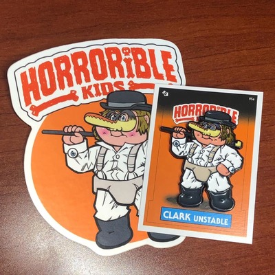 Horrorible Kids CLARK Unstable - Limited Edition Enamel Pin and Sticker