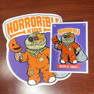 Horrorible Kids RICK R. Treat - Limited Edition Enamel Pin and Sticker