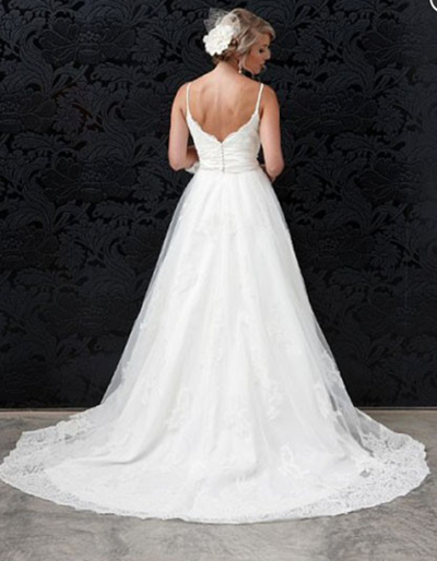 Spaghetti straps lace ball gown wedding dress silk waist sash,cheap wedding dresses,bridal wedding gowns,1062