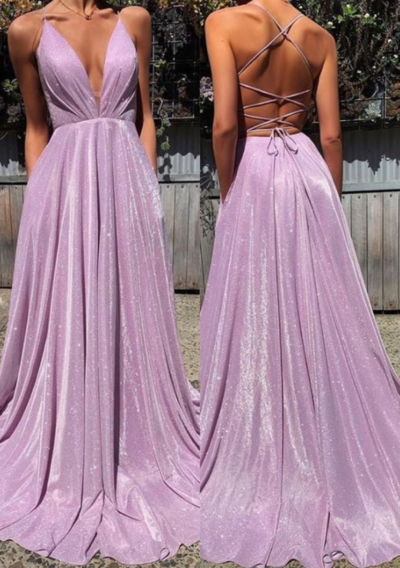 Lilac Backless Popular Prom Dress ,Fashion Wedding Party Dress