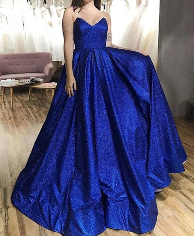 Sparkly Royal Blue Prom Dresses MK22