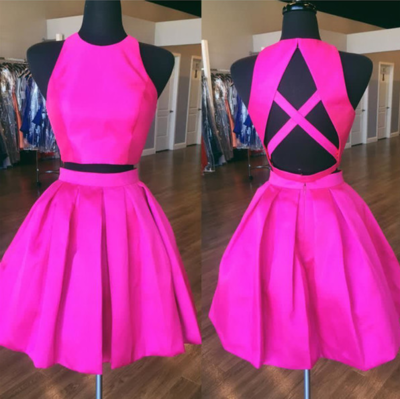 Two Piece Short Homecoming Dress ,Short Prom Dress