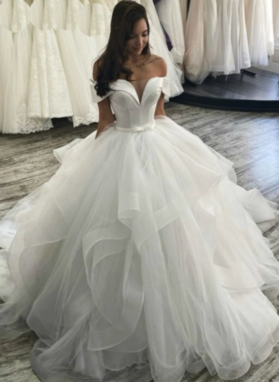 Off Shoulder Sweetheart Ball Gown Wedding Dress Bridal Gowns