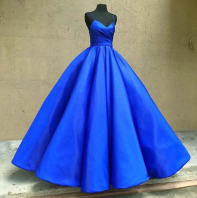 Simple Royal Blue Prom Dresses for Women