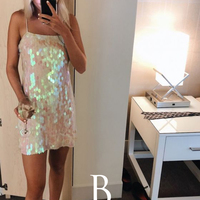 Sparkly Sheath Spaghetti Straps Short Homecoming Party Dresses - Thumbnail 1