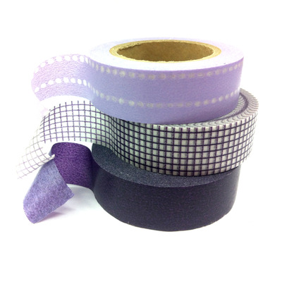 Washi Tape Basic Set: Purple