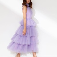 Princess A-Line Halter Tulle Ankle Length Prom Evening Dresses,Wedding Dresses - Thumbnail 1