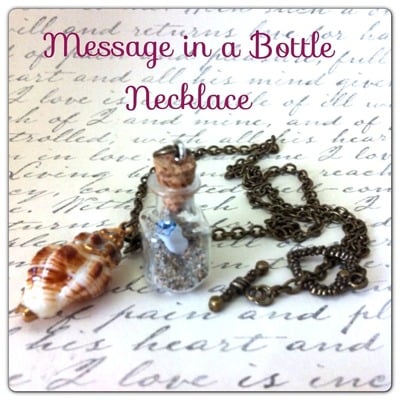 {necklace} message in a bottle