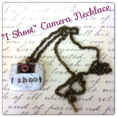 {necklace} "i shoot" camera