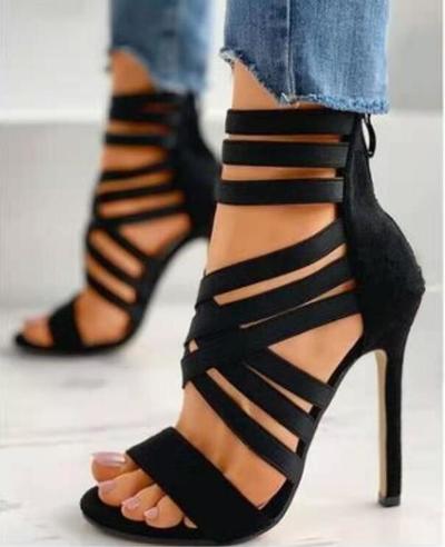Gladiator Lace up High Heel Sandal F8785
