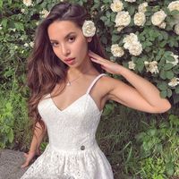 Charming A Line Sweetheart White Red Lace Short Homecoming Party Dress - Thumbnail 1