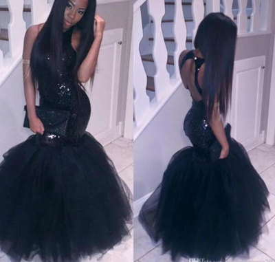 Mermaid Black Prom Dresses for Women