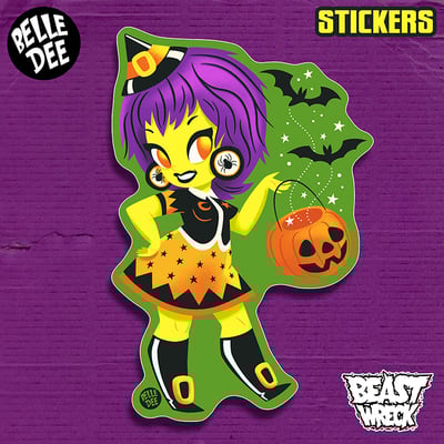 DIME STORE DOLL: WITCH Vinyl Sticker