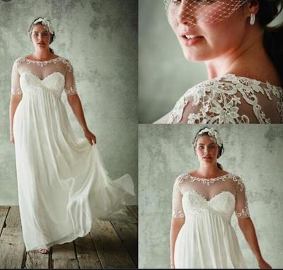 Plus Size Wedding Dresses with Sleeves