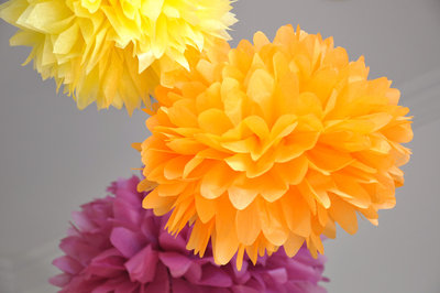3 Paper Pom Poms | Nurser Decor | Wedding | Birthday | Custom Colors