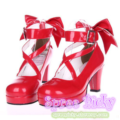 Lolita Princess Lady Bows Heel Madoka Shoes pre-order SP130232