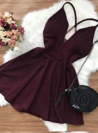 Sexy V Neck Short Homecoming Dresses, Party Dresses