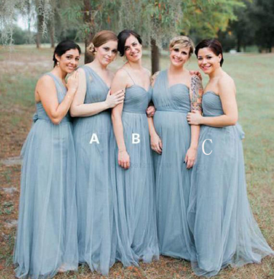 Simple A Line Bridesmaid Dresses for Wedding