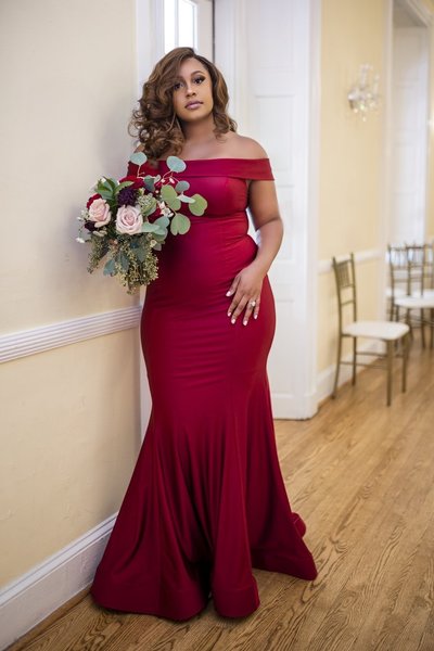 SP1821,Off the shoulder mermaid red floor length bridesmaid dresses