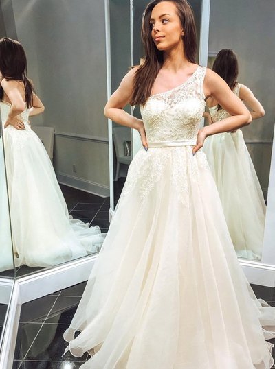 SP1888,Off-the-Shoulder Chiffon White Long Prom Dress,Princess Bridal Dress