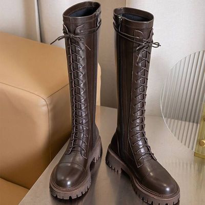 Zipper Side High Leg Boots G-3011