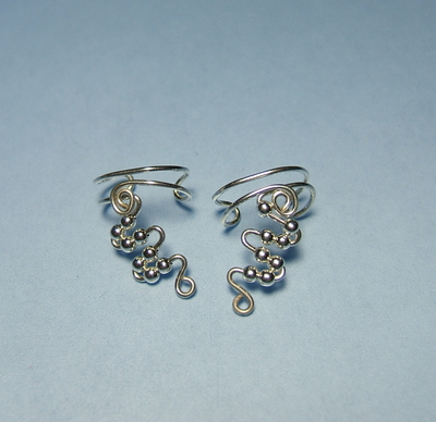 Pair of Silver Ear Cuffs ~ Half Length
