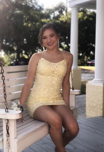 Yellow Short Homecoming Dress with Lace Up Back