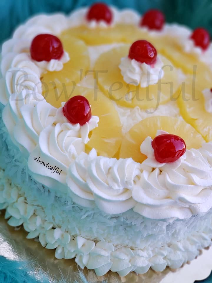 8" Pineapple Coconut Cake 3 Layers