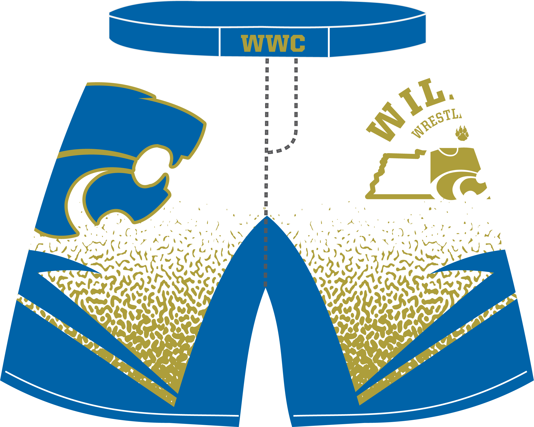 Wildcat Wrestling Club fight shorts