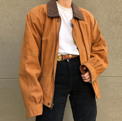 Free Shipping-90s SUEDE JACKET
