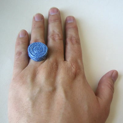 Eco Happy Ring - Adjustable in Blue
