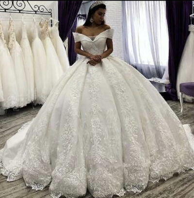Princess Wedding Dresses Bridal Gown with Lace