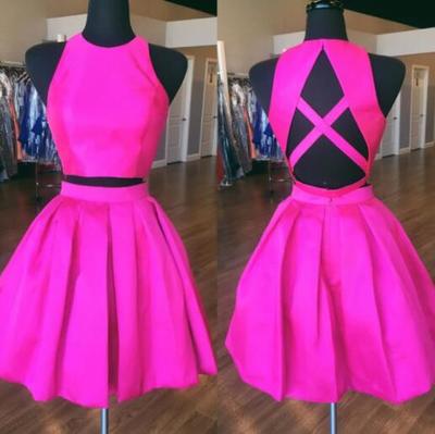 Cute Two Piece Short Homecoming Dress