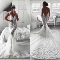 Mermaid Wedding Dresses Bridal Gown with Appliques,1212 - Thumbnail 1