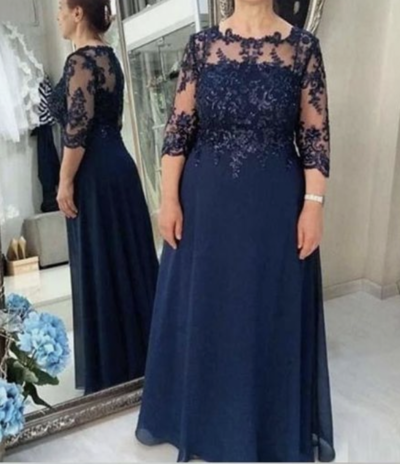 Royal Blue Mother of the Bride Dresses with Sleeves