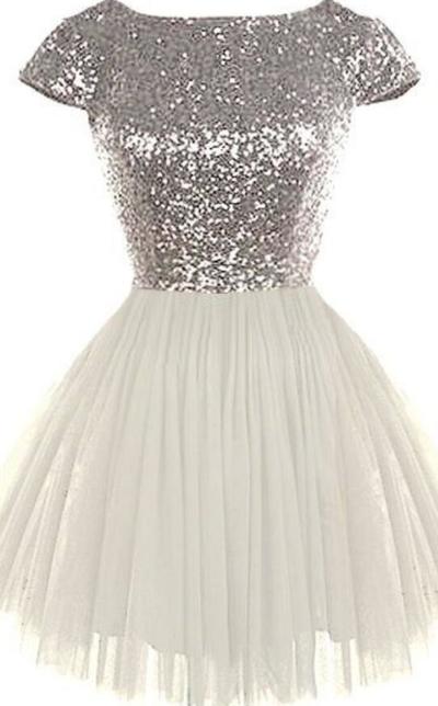 Charming Short Homecoming Dresses, Cheap Sequin Homecoming Dresses