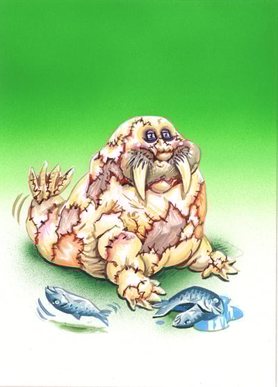 Tuskin' JUSTIN/ Wal RUSS Final Art - Horrorible Kids - Series 6 2021