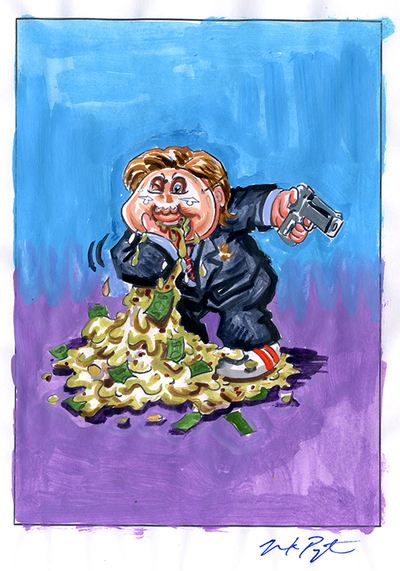 Purgin' PRESTON/ Yup PETER Color Rough - Horrorible Kids - Series 6 2021