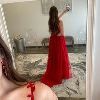 Cute A Line Spaghetti Straps Lavender Tulle Prom Dresses with Appliques - Thumbnail 3