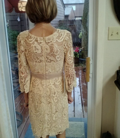 Lace Mother of the Bride Dresses with Handmade Flower
