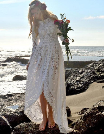Boho Long Sleeves Wedding Dresses Bridal Gowns,430