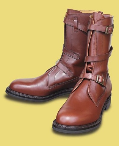 Men New Tan Handmade Leather TANKER Boots.
