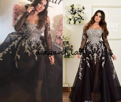 Black Prom Dresses with Rhinestones