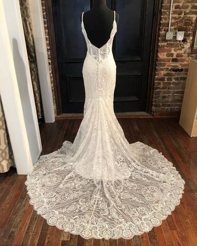 Spaghetti Straps Lace Wedding Dresses,Wedding Dress,Custom Made Wedding Gown,685