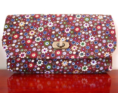 Mini Clutch - Floral Cords