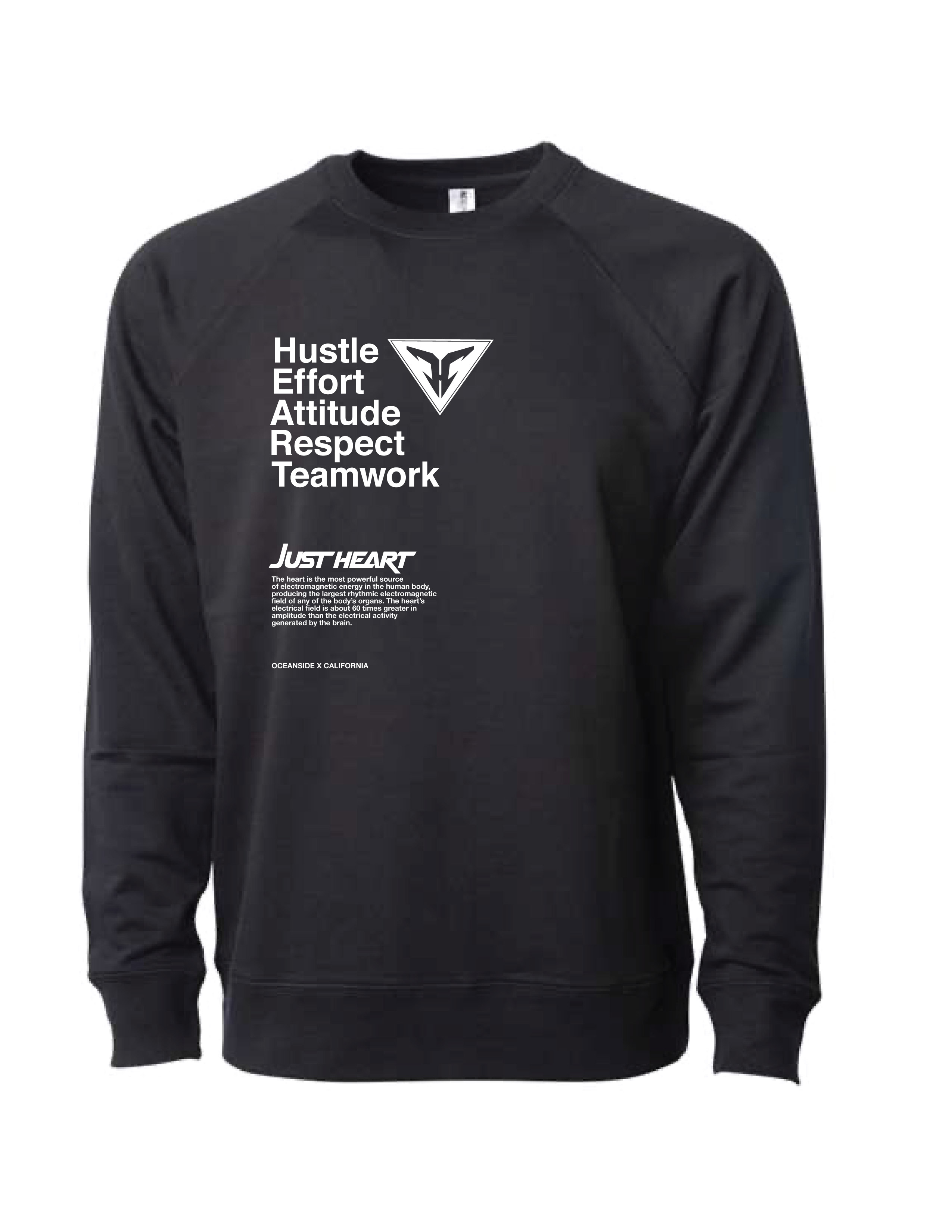 Team Heart unisex black sweatshirt