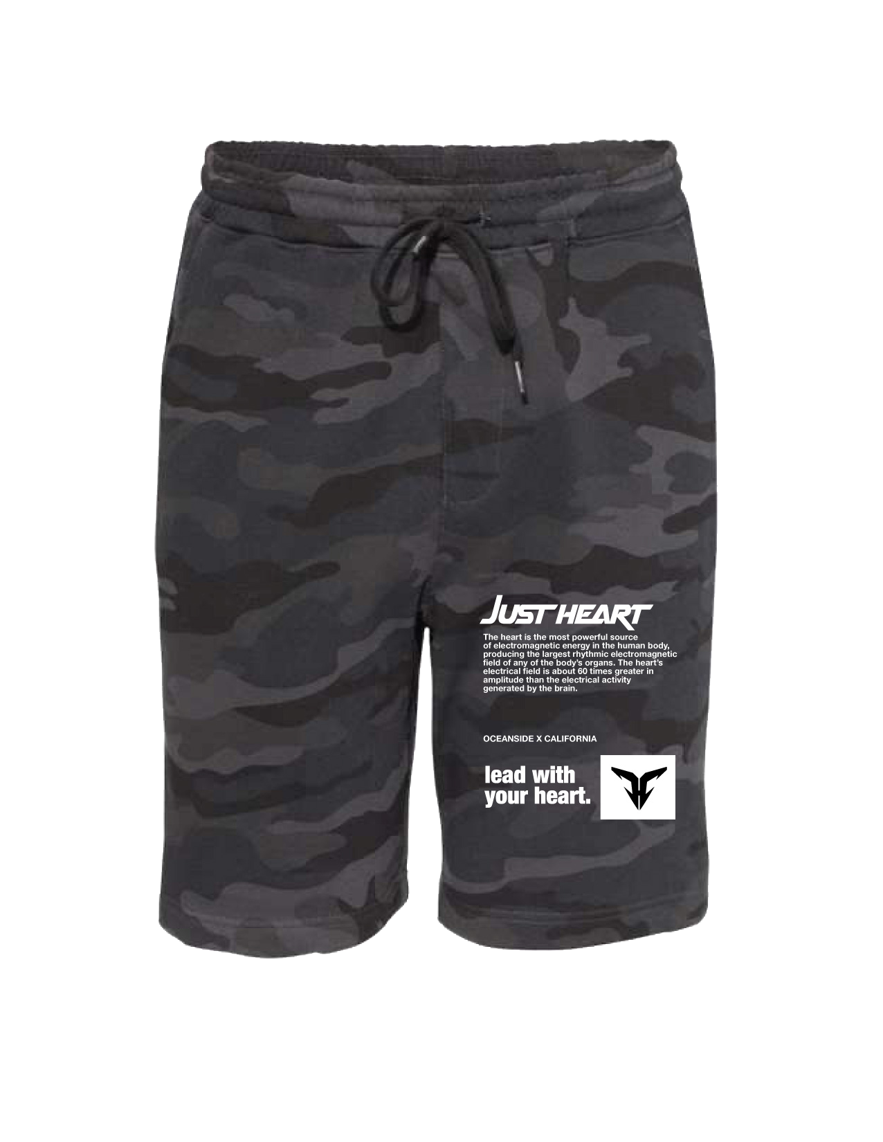 Team Heart unisex camo shorts