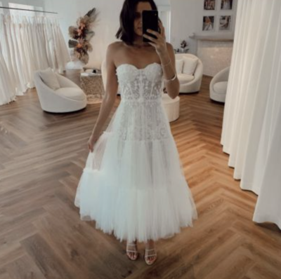 Ankle Length Wedding Dresses Bridal Gown Sweetheart
