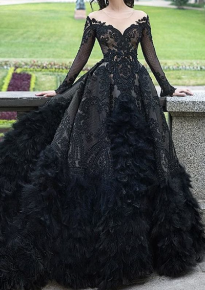 Wedding dresses ball gown vintage with sleeves prom dress,692