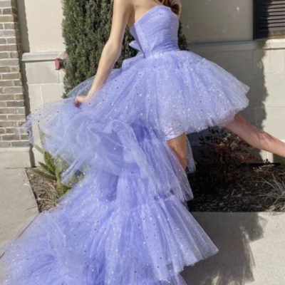 Strapless hi low prom dresses  - Thumbnail 3